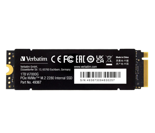 VERBATIM 1TB M.2 PCIe Gen4 NVMe Vi7000G Heatsink - 1216353 - zdjęcie 3